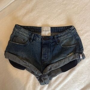 Bandits Low Waist Denim Shorts - Archived Fox Black SIZE 26